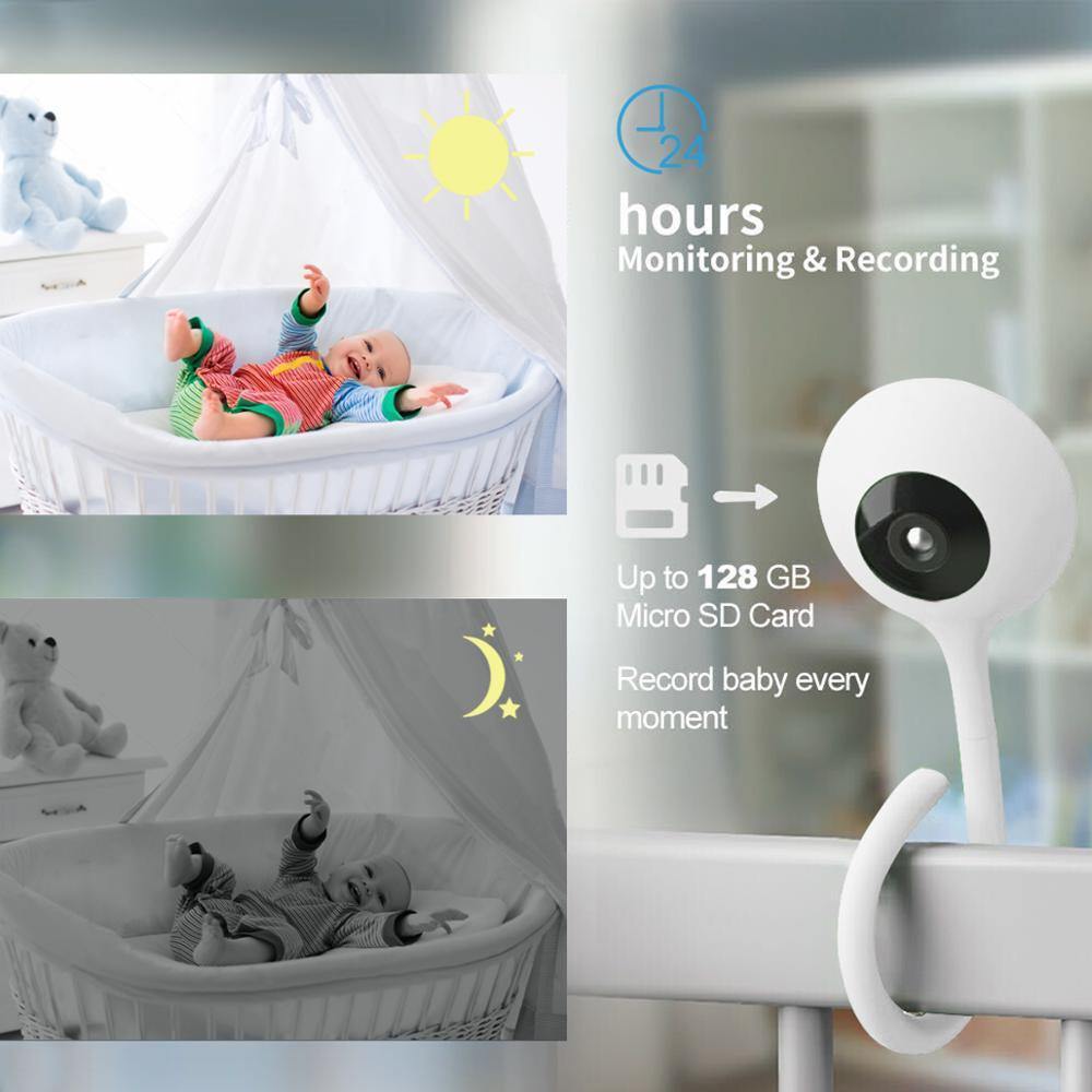 BabySense™ | Caméra de surveillance de sécurité multifonctionnelle pour bébé avec détection de température et d'humidité