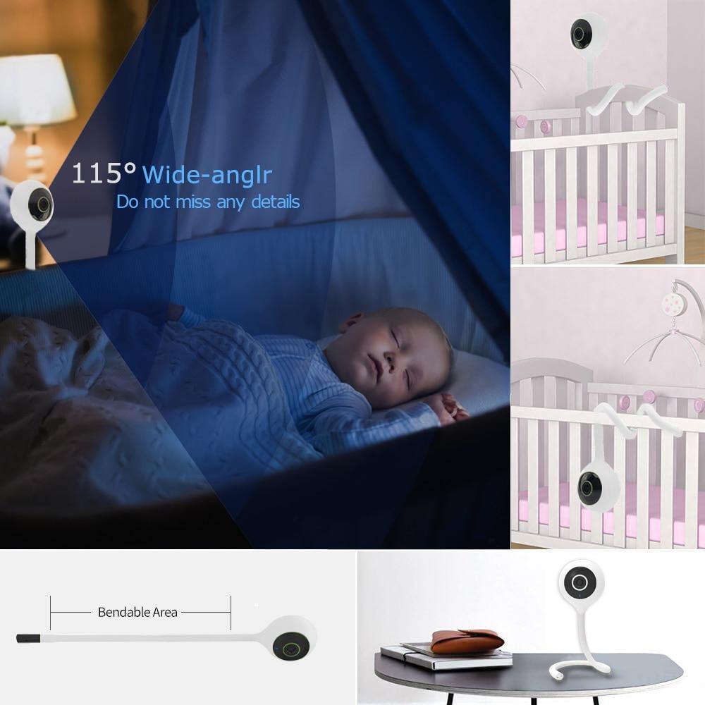 BabySense™ | Caméra de surveillance de sécurité multifonctionnelle pour bébé avec détection de température et d'humidité