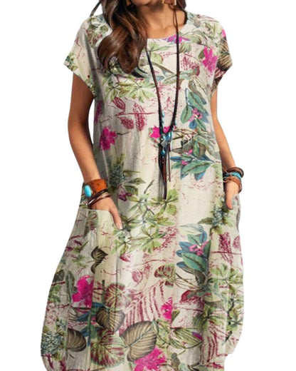 JonquilleChic™ | Robe vintage rétro florale confortable